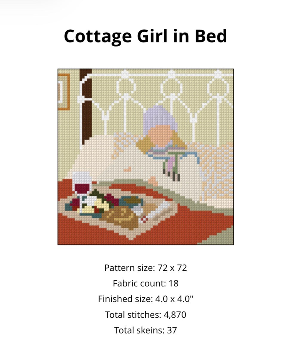 Cottage Girl: Needlepoint Stitch Chart Bundle