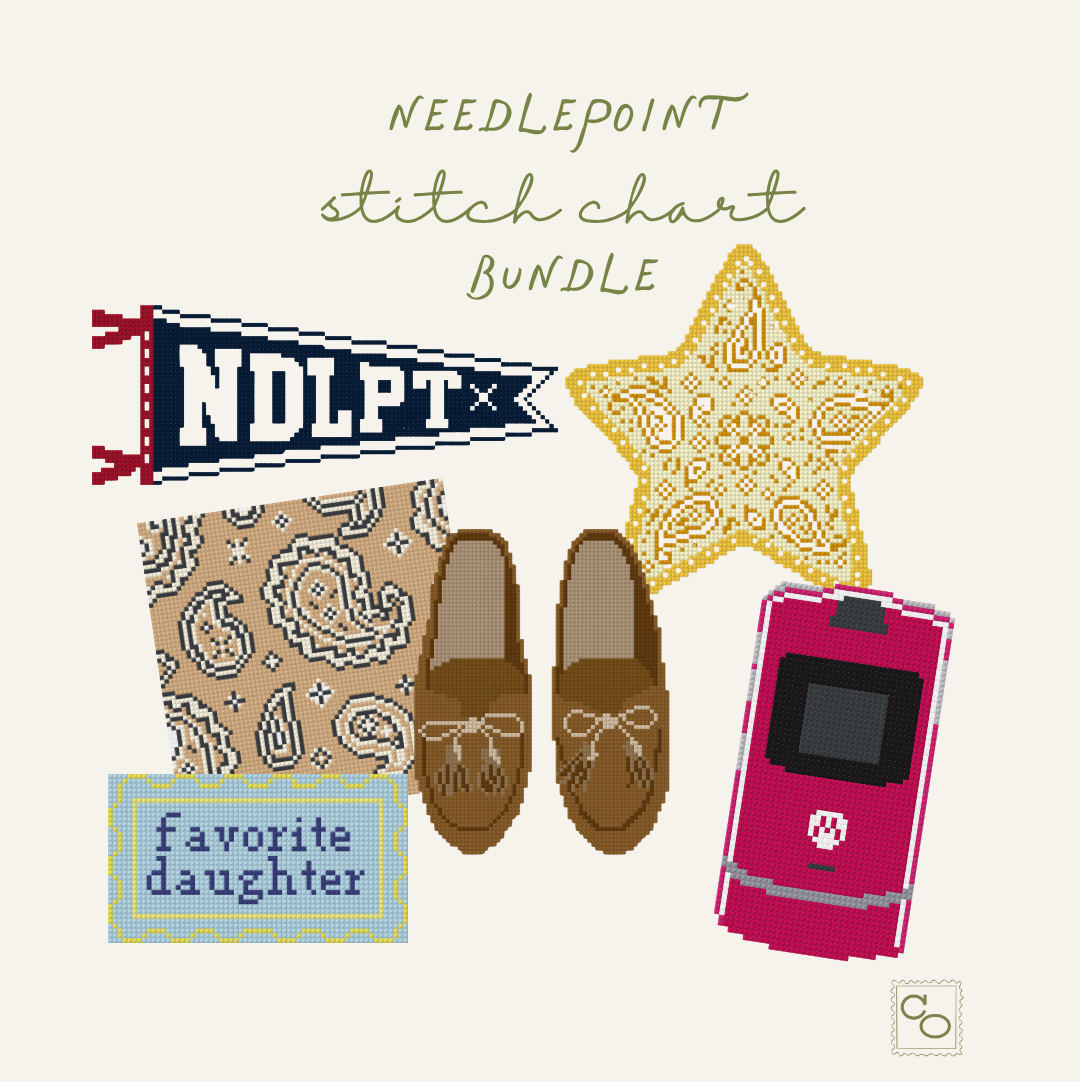 Cool Girl: Needlepoint Stitch Chart Bundle